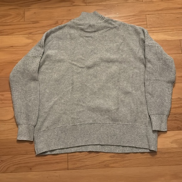 Gap | Grey Cable Knit Sweater | Cotton/Wool Blend | Mock Turtleneck | size L - Picture 5 of 5